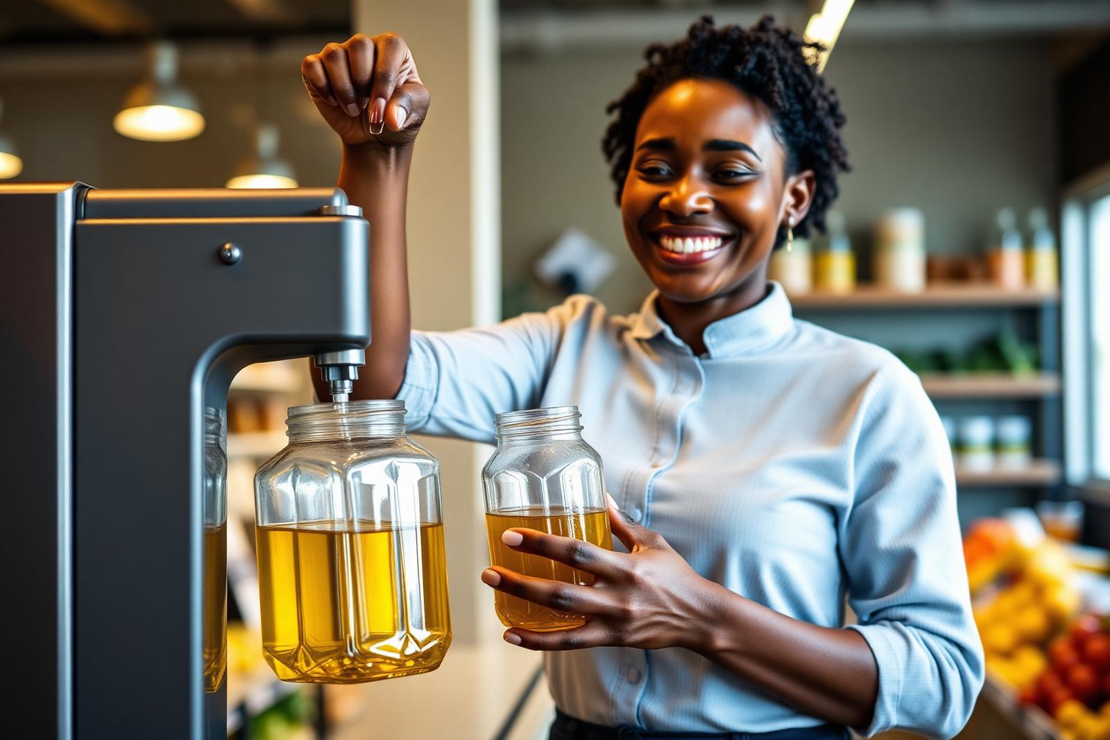 Refilling cooking oil